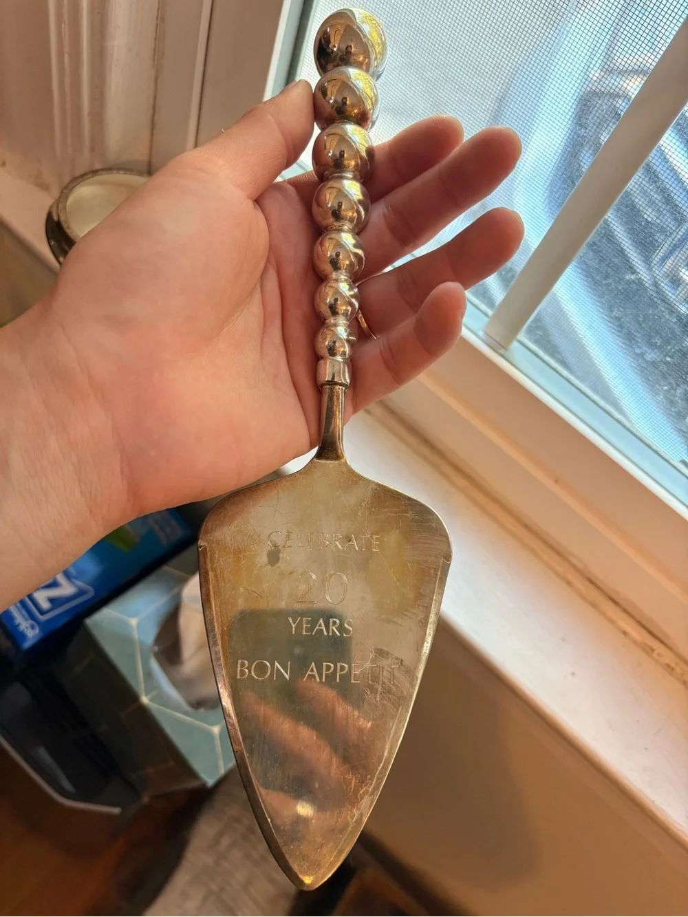 Godinger Silver Beaded Handle Cake Server